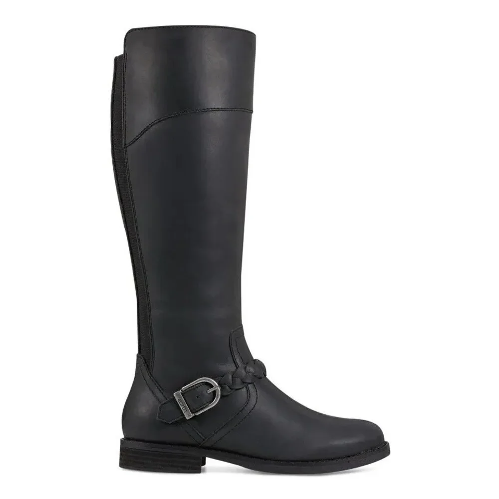 Earth Womens 10 M Black Zip Up Knee High Riding Boots DISPLAY QV9